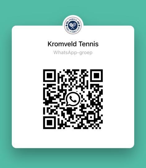 WhatsApp Groep Kromveld Tennis - Kromveld